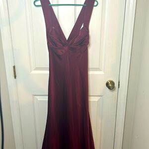 Calvin Klein long burgundy dress size 12